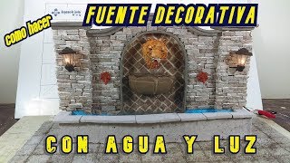 Como hacer una FUENTE decorativa con AGUA y LUZ2020 [upl. by Wilow]