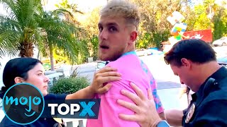 Top 10 Times YouTubers Got Arrested [upl. by Notgnirrab]