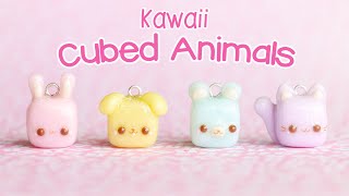 Kawaii Cubed Animals│4 in 1 Polymer Clay Tutorial [upl. by Nessim]