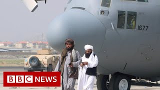 Taliban take over Kabul airport  BBC News [upl. by Siednarb]