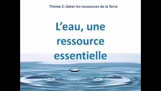 Géographie Seconde Leau une ressource essentielle  cours complet [upl. by Cherin]