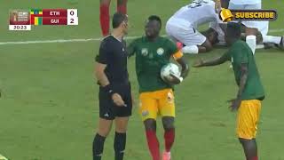 HIGHLIGHTS  Ethiopia vs Guinea  TotalEnergiesAFCON 2025 Qualifiers  Group H [upl. by Enitsej]