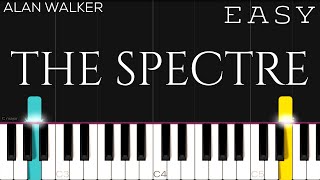 Alan Walker  The Spectre  EASY Piano Tutorial [upl. by Ainesell871]