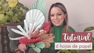 🍂 Tutorial hojas de papel estilo boho  DIY hojas de palma 🌿 [upl. by Rodmann]