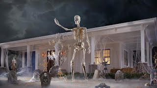 12 ft GiantSized Skeleton with LifeEyes  The Home Depot [upl. by Bully]