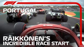 Kimi Raikkonens Incredible Race Start  2020 Portuguese Grand Prix [upl. by Sola]