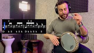 🔹DARBUKA TUTORIAL  MALFUF Patterns 1 [upl. by Morita]