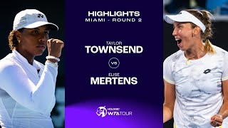 Taylor Townsend vs Elise Mertens  2024 Miami Round 2  WTA Match Highlights [upl. by Suzy]