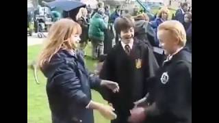 Hermione Granger and Draco Malfoy RARE FOOTAGE BEHIND THE SCENES [upl. by Divod481]