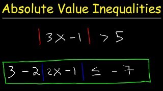 How To Solve Absolute Value Inequalities Basic Introduction Algebra [upl. by Anaibaf]