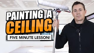 HOW TO PAINT A CEILING  Everything you need to know in 5 minutes [upl. by Aicenad]