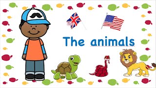 Anglais Débutant  The animals in English  Les animaux en anglais [upl. by Namus]