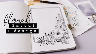 How to Layout and Design Floral Illustrations  Drawing Flowers [upl. by Liahus]