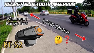 Murang Helmet Bluetooth Intercom Headset BTS2 Review Range Test Installation  MotoPaps [upl. by Briggs]