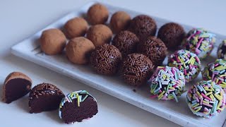 2 Ingredient Condensed Milk Chocolate Truffles Recipe [upl. by Lem]