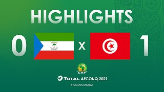 HIGHLIGHTS  TotalAFCONQ2021  Round 2  Group I Equatorial Guinea 01 Tunisia [upl. by Aicilaana801]