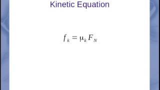 Kinetic Friction Equation [upl. by Arednaxela]