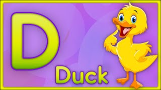 Letter D  Dog Duck Donut amp Dinosaur  Learn the Letter D [upl. by Erdda]