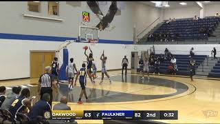 Faulkner vs Oakwood Mens Basketball [upl. by Naerda]