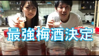 【梅酒づくり】6種類のお酒で飲み比べ！梅酒に1番合うお酒決定！ [upl. by Ielirol]