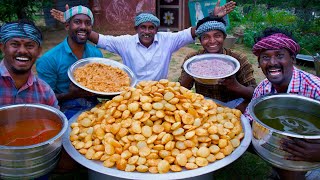 1000 PANI PURI  Golgappa Recipe Cooking in South Indian Village  How to make Pani Puri Recipe [upl. by Palladin509]