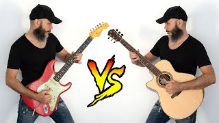 Guitar Solos  ACOUSTIC vs ELECTRIC [upl. by Atiz]