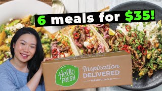 HELLO FRESH AUSTRALIA  Taste Test and Review  Meal Kit Delivery Grocery Haul [upl. by Noisla]