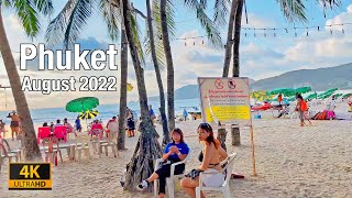 PATONG BEACH Phuket August 2022  Phuket Thailand 2022  4K Walking Tour [upl. by Simetra45]