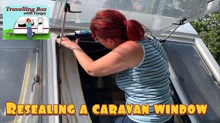 Resealing a caravan window [upl. by Feeley]