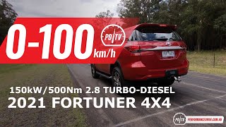 2021 Toyota Fortuner 0100kmh amp engine sound [upl. by Taryn]