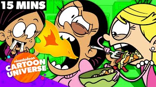 15 MINUTES at the Loud House Dinner Table 🍽️  Nicktoons [upl. by Tynan]