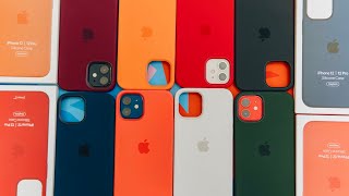 Testing Out All iPhone 12 amp 12 Pro Silicone Cases  MagSafe All Colors [upl. by Haizek917]