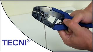 How to crimp ferrules onto wire rope using the TECNI® Crimping Tool [upl. by Annuahs]