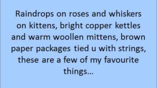 My Favourite Things  karaoke wlyrics [upl. by Dorcas]