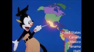 Nations of the World  With Lyrics  Animaniacs [upl. by Anileme572]