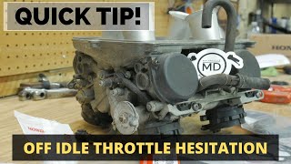 Motorcycle Hesitation and Rough Idle 3 Minute Carb Diagnosis [upl. by Anelej79]