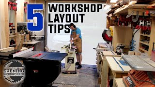 Workshop Design  5 Keys to a Small Shop Layout  Evening Woodworker [upl. by Ettevets813]