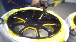 How to Paint Rims  Stripe Color Change [upl. by Carbone]