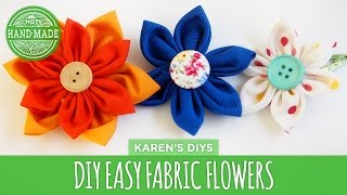 DIY Easy Fabric Flowers  HGTV Handmade [upl. by Nickola]