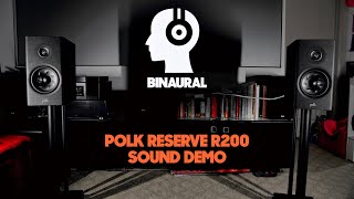 Polk Audio Reserve R200 Binaural Sound Demo [upl. by Lynad]