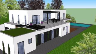 plans 3D maison contemporaine [upl. by Chak]