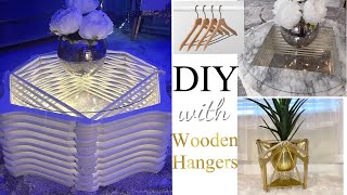 DIY UNIQUE PROJECTS USING HANGERS Wooden Hanger DIY [upl. by Ambros]