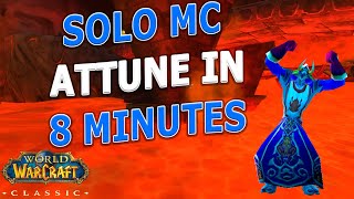 WoW Classic  SOLO MC Attunement in 8 Minutes Any class [upl. by Naillij]