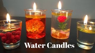 DIY Water candles  Making candles with WATER [upl. by Tirreg]