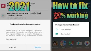 how to fix package installer keeps stopping xiaomi  mi  redmi 2021 package installer has stopped [upl. by Morel]