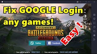 How to FIX Google login Play games Tencent Gaming Buddy emulator [upl. by Eelrebma531]