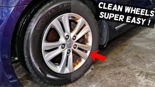 HOW TO CLEAN CAR WHEELS RIMS Cheap and Easy [upl. by Given]