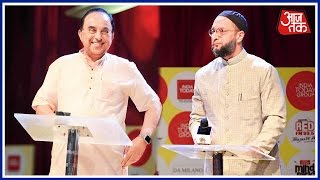 Dr Subramanian Swami Vs Asaduddin Owaisi At India Today Mind Rocks Part 1 [upl. by Arahs]