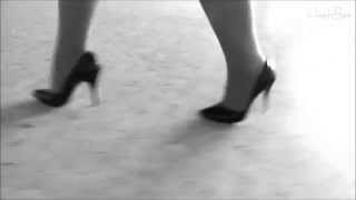 The Sound Of High Heels 11  Black Stilettos Walking [upl. by Kristie792]