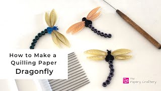 How to Make a Quilling Paper Dragonfly  Quilling Comb  DIY Paper Crafts [upl. by Barri407]